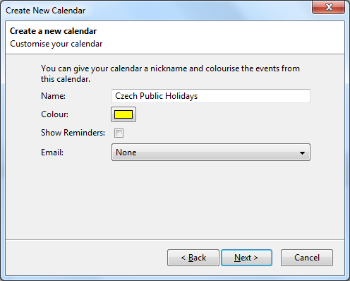 Customise your calendar